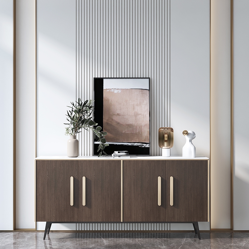 Solid wood + MDF Simple and Modern 60 Inch Living Room Cabinet
